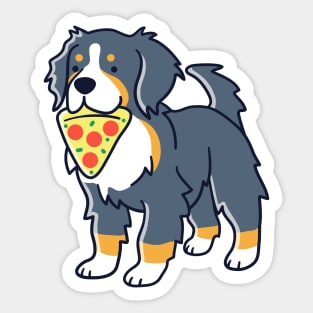 Bernese and Pizza Sticker